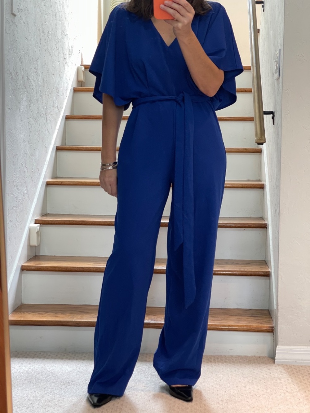 Marina jersey royal blue formal/party jumpsuit women S